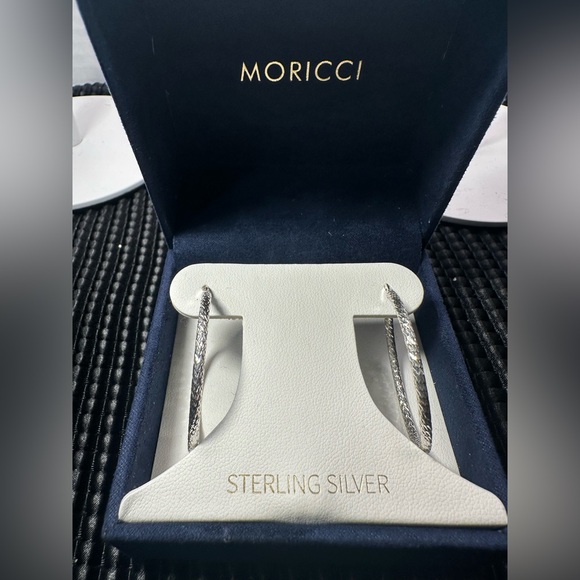 🆕Moricci Sterling Silver Hoop Earrings - Picture 1 of 10